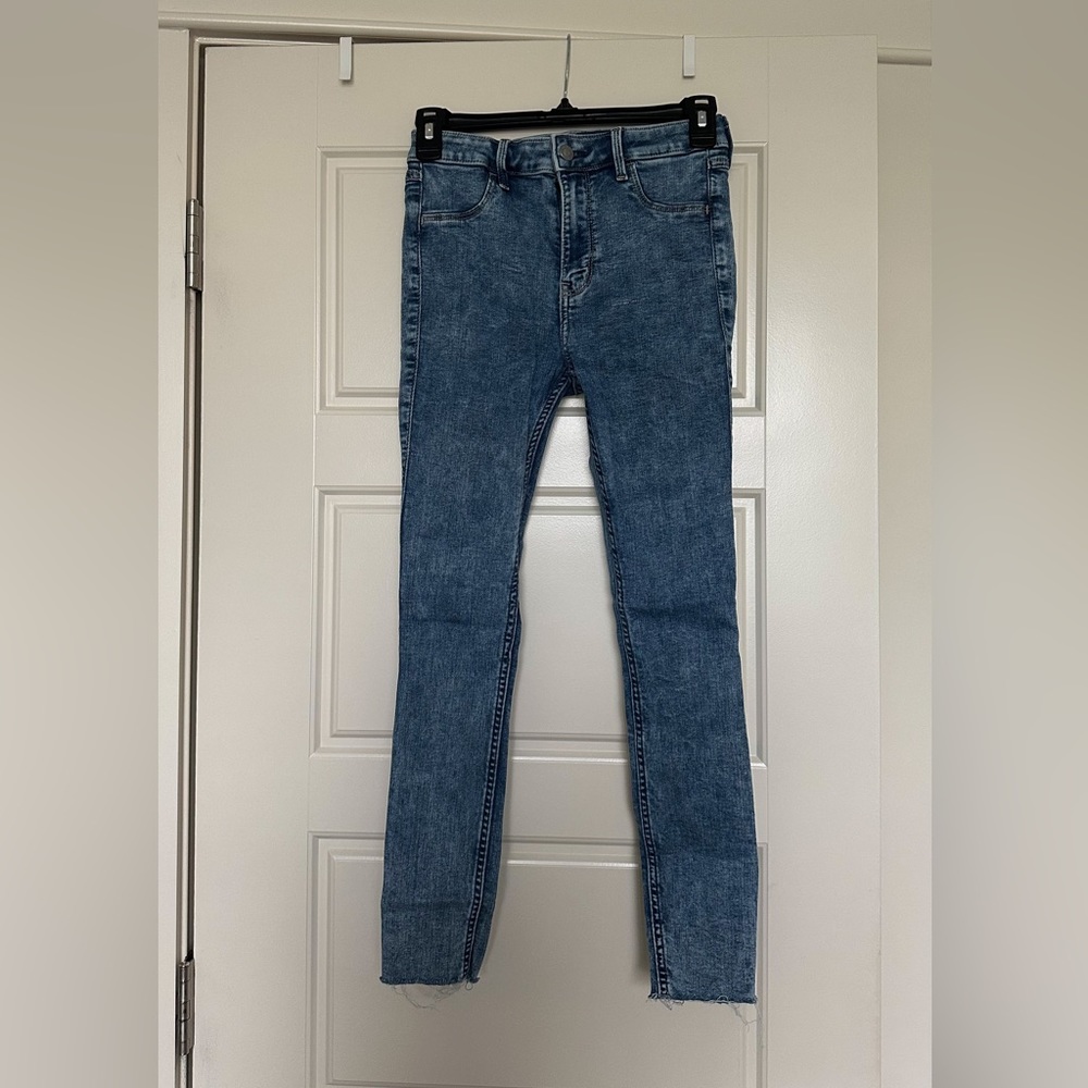 hollister high rise crop jean legging